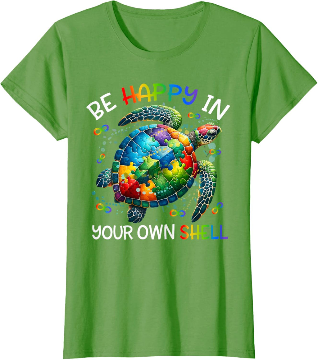 Puzzle Turtle Be Happy In Your Own Shell Autism Awareness
