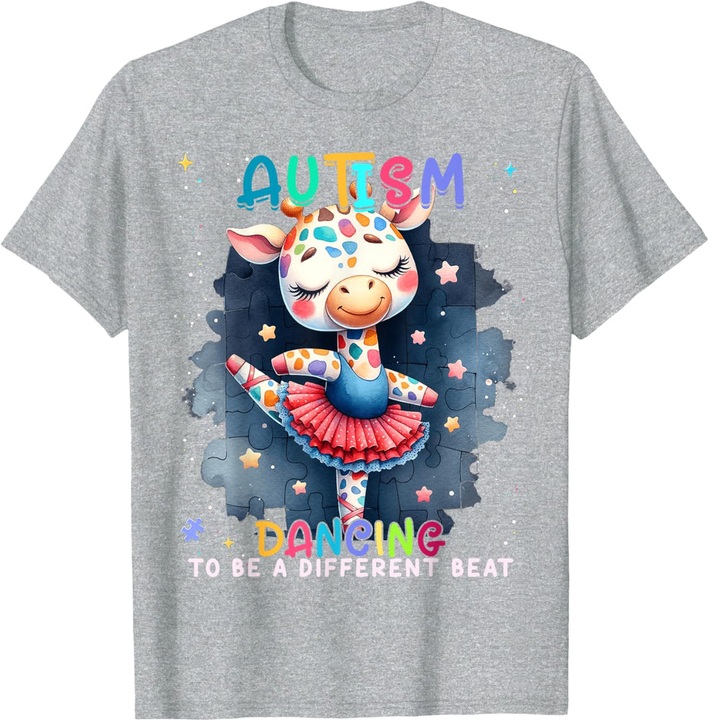 Autism Awareness Cute Unicorn Dancing To A Different Beat